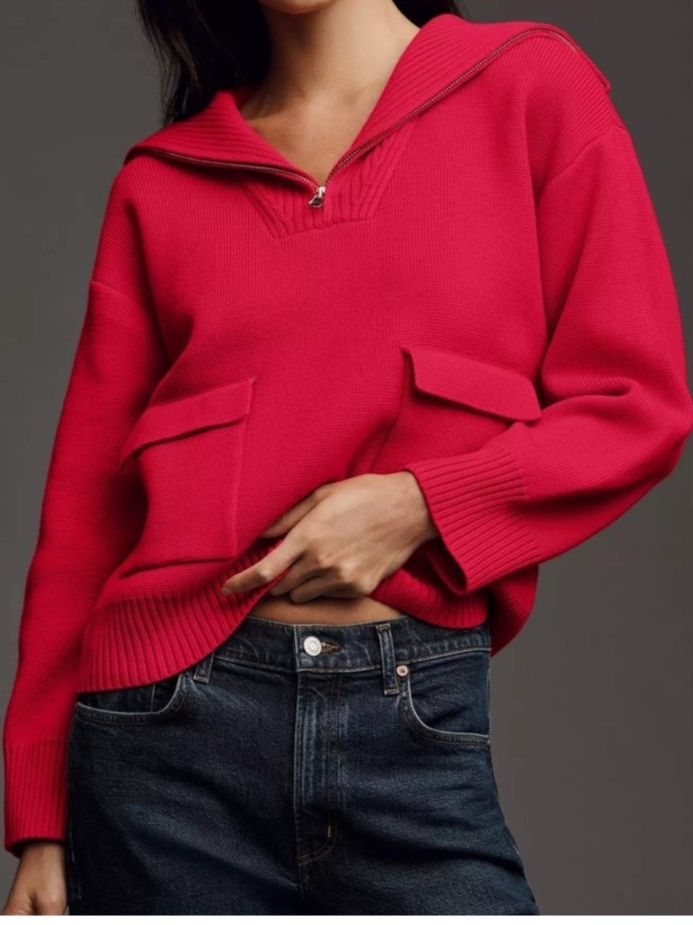 Anthropologie English Factory Women's 1/2 Zip Sweater!